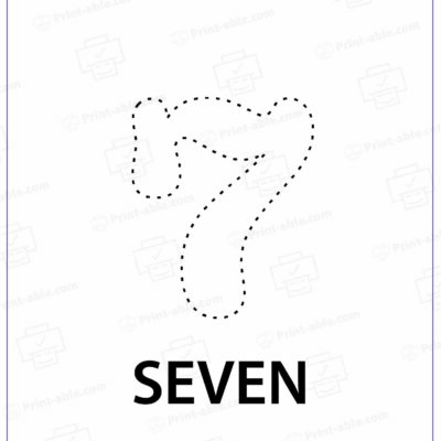 Number Seven Printable 3526