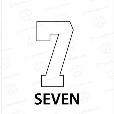 Number Seven Printable 3527