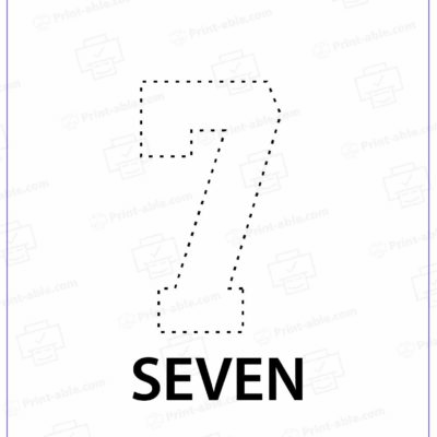Number Seven Printable 3528