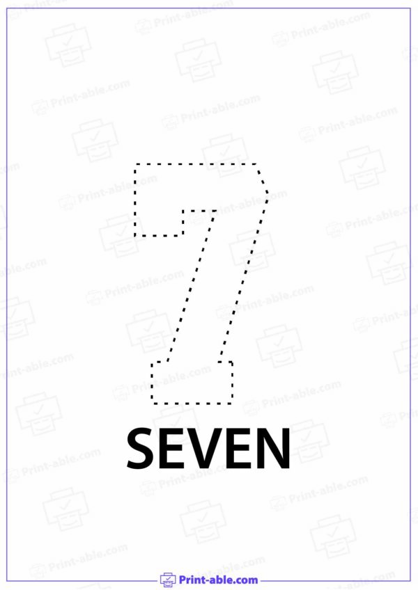 Number Seven Printable 3528