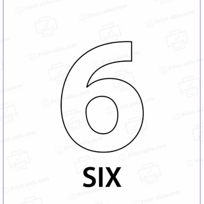 Number Six Printable 3517
