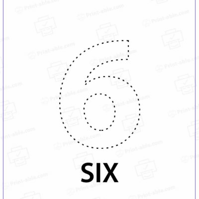 Number Six Printable 3518