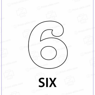 Number Six Printable 3519