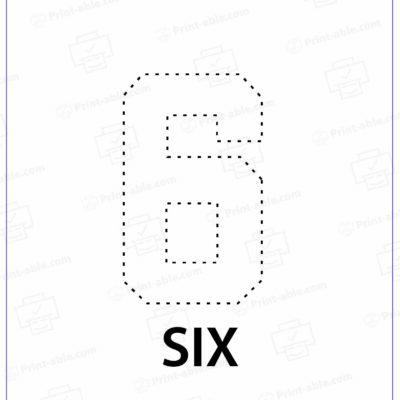 Number Six Printable 3522