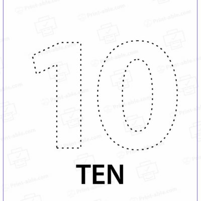 Number Ten Printable 2607