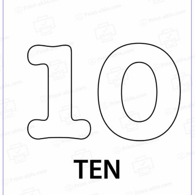 Number Ten Printable 2608