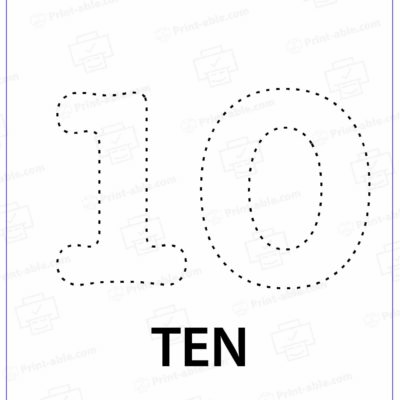 Number Ten Printable 2609