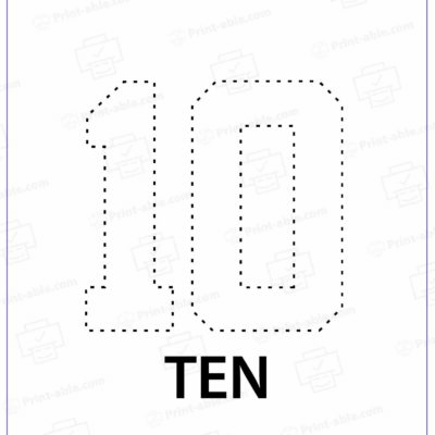 Number Ten Printable 2611