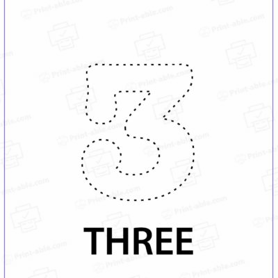 Number Three Printable Free Download