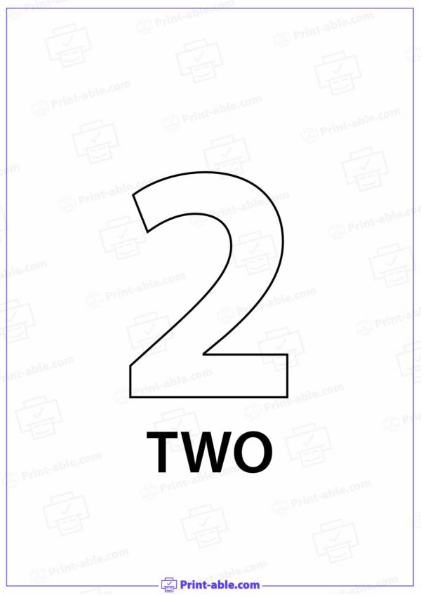Number Two Printable