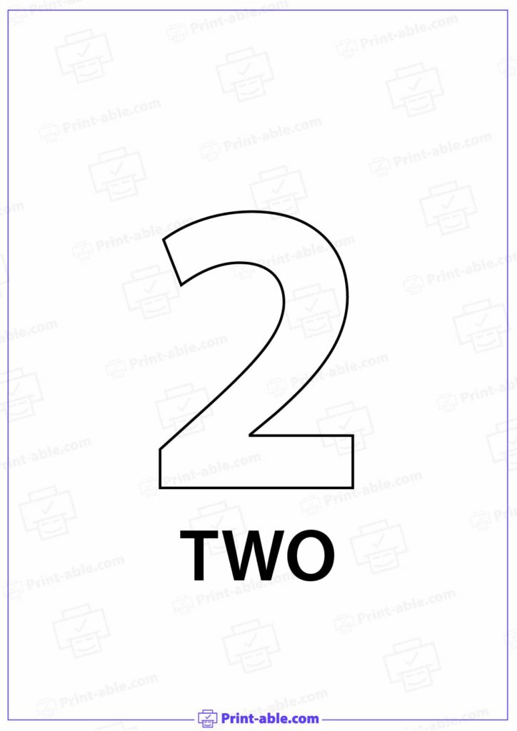 Number Two Printable