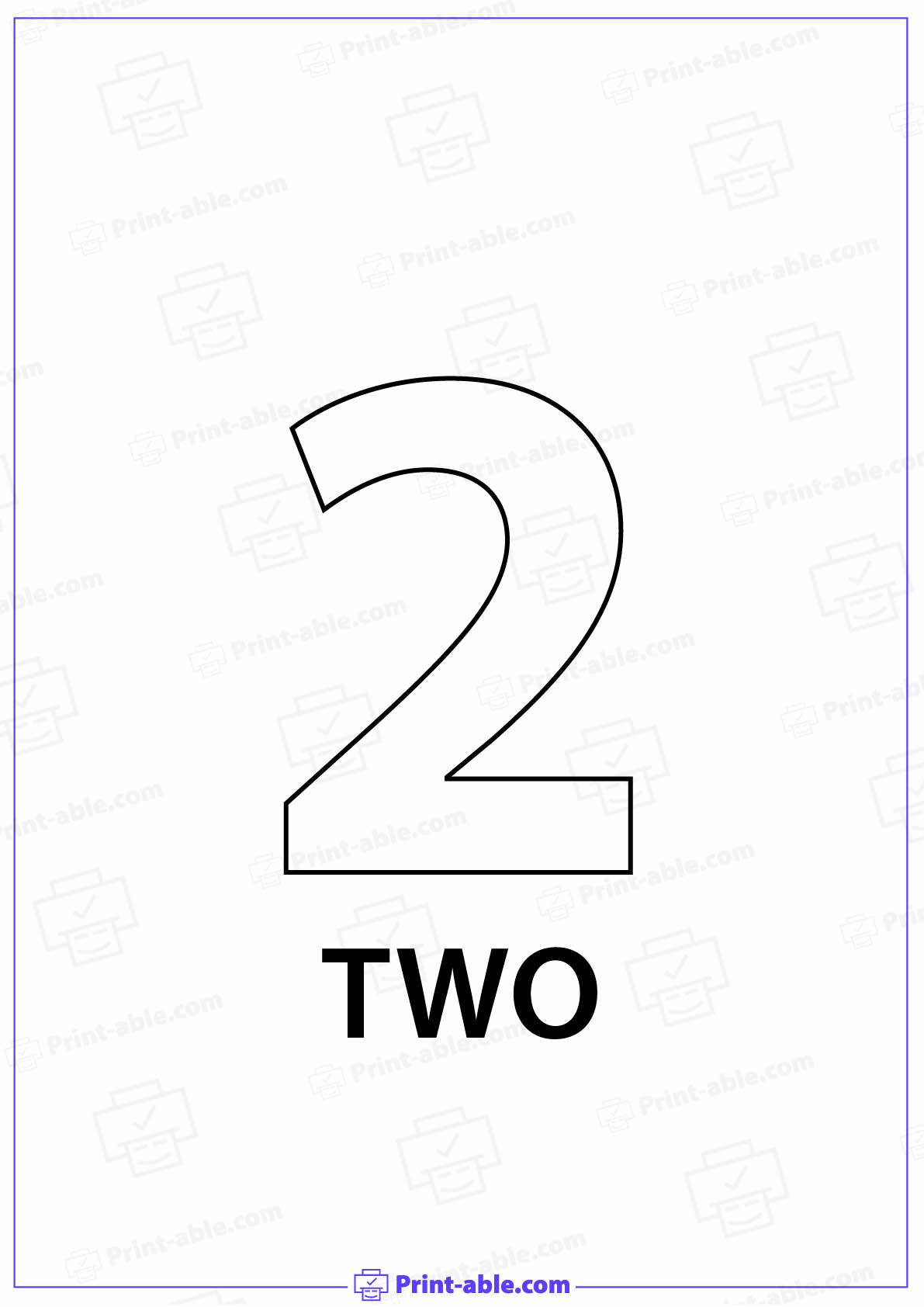 Number Two Printable