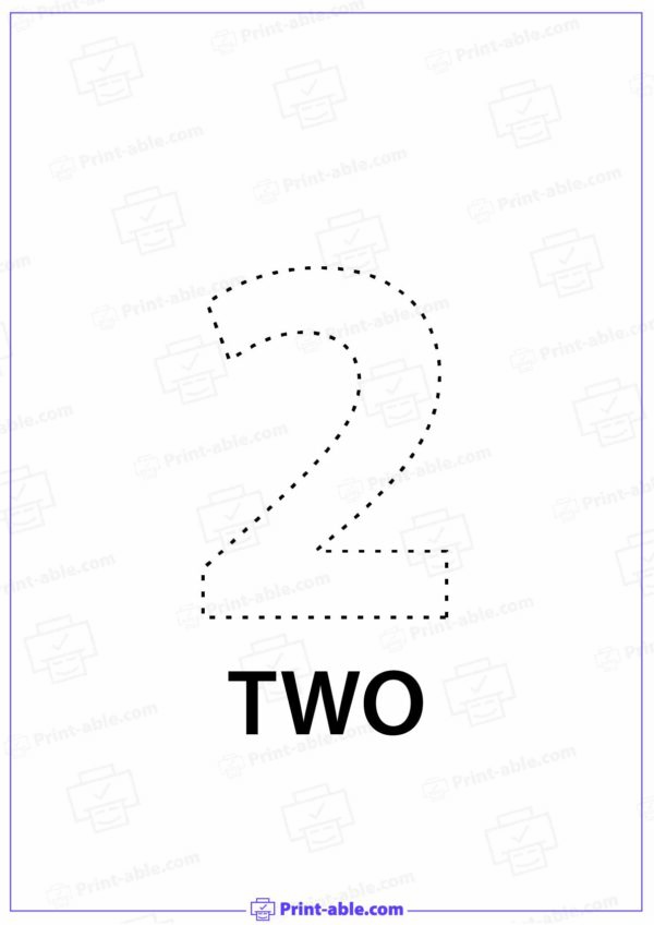 Number Two Printable