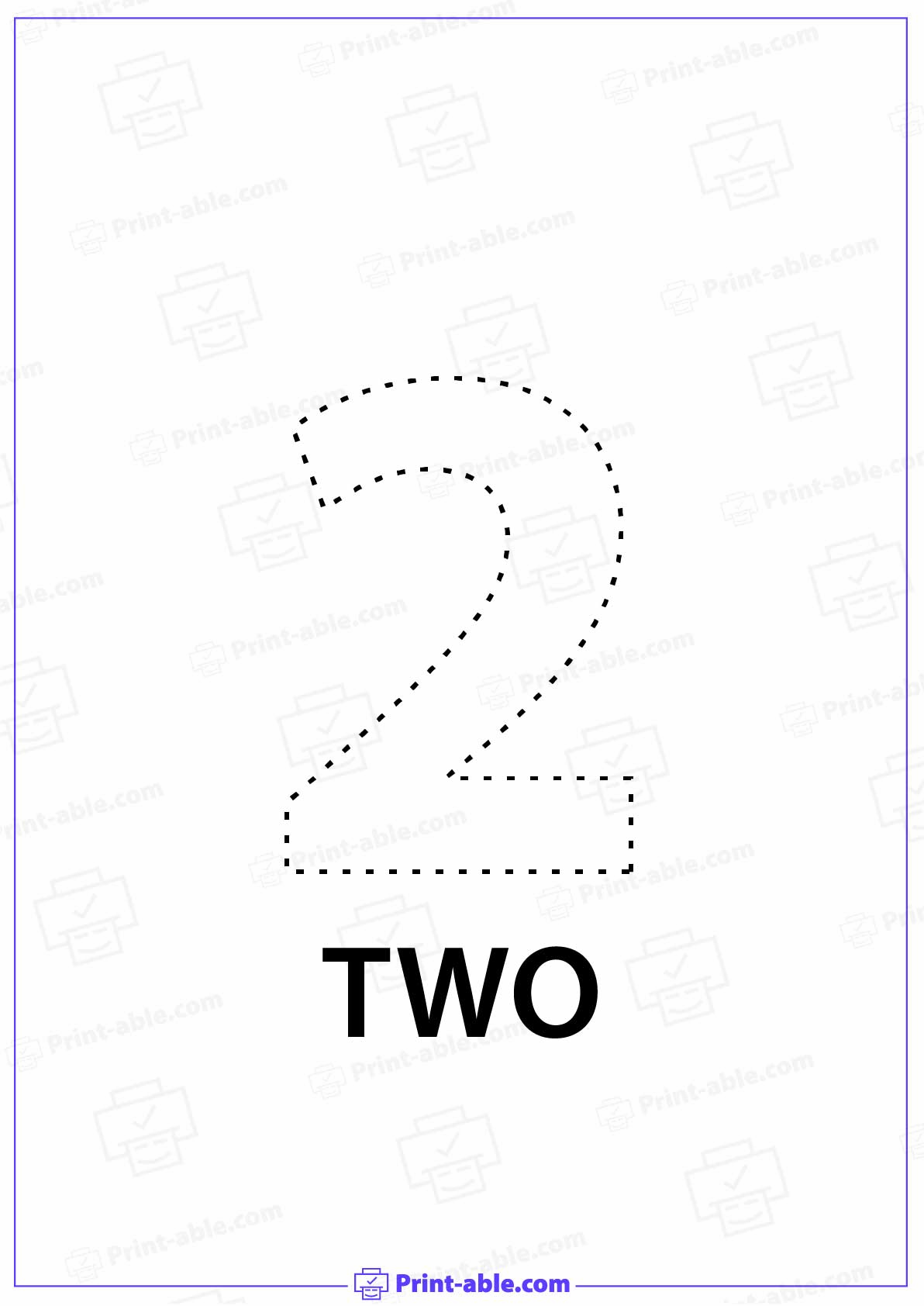 Number Two Printable