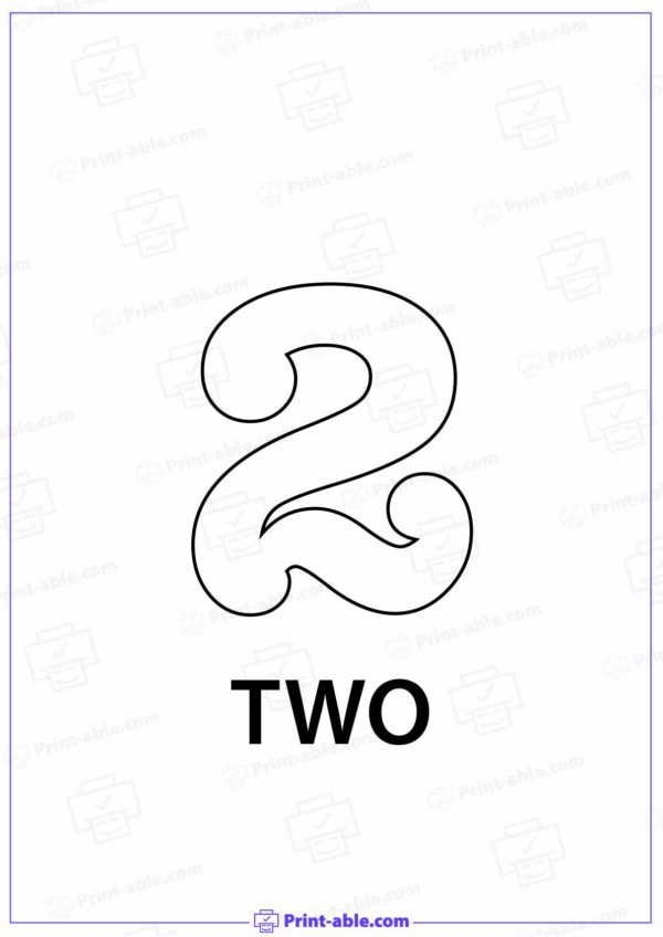 Number Two Printable