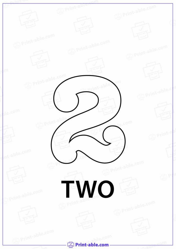 Number Two Printable