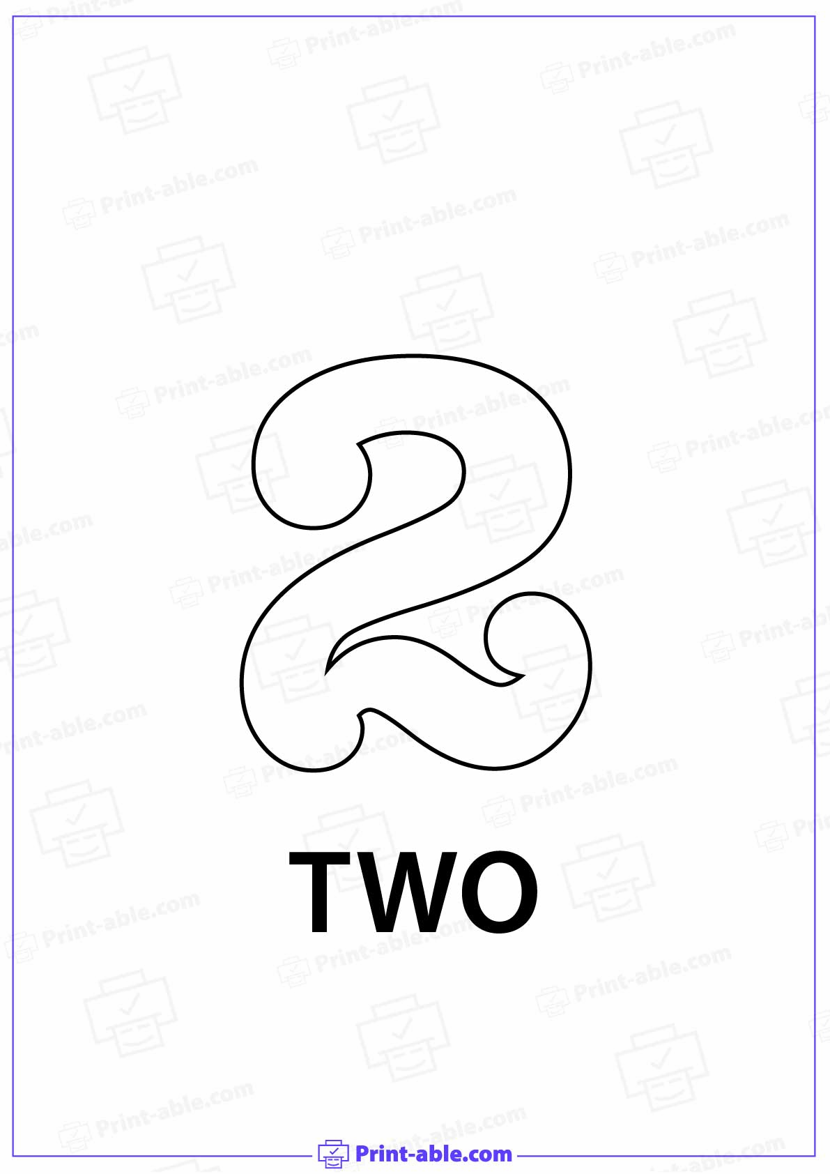 Number Two Printable