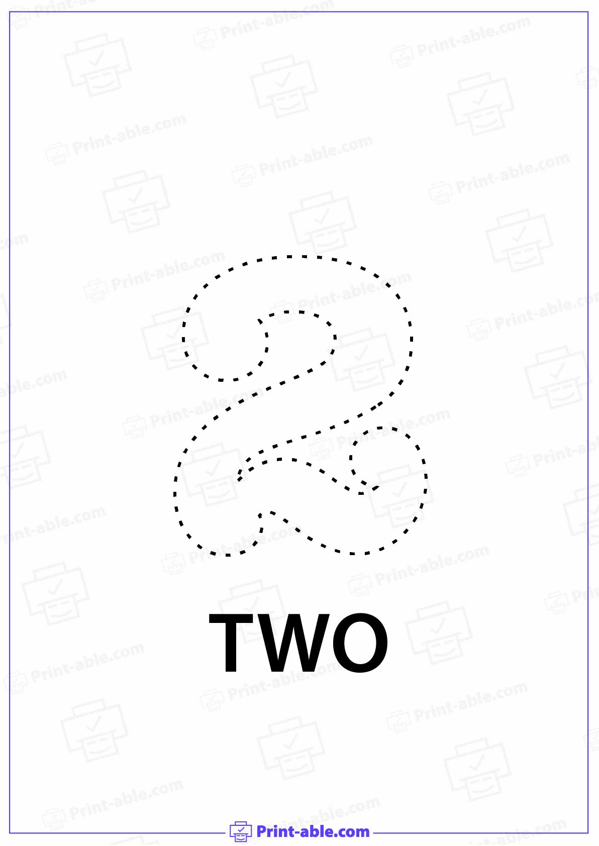 Number Two Printable