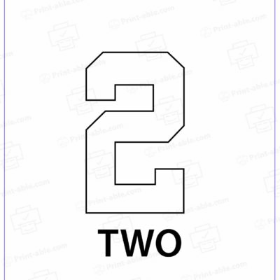 Number Two Printable