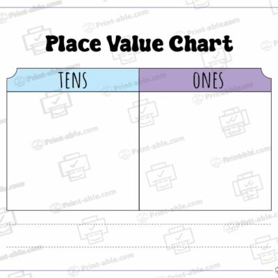 Place Value Chart Printable