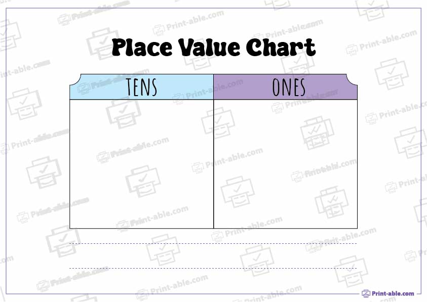 Place Value Chart Printable