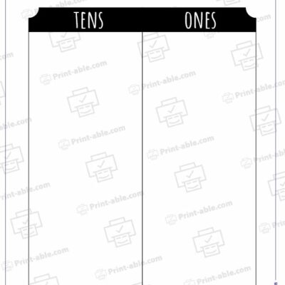Place Value Chart Printable