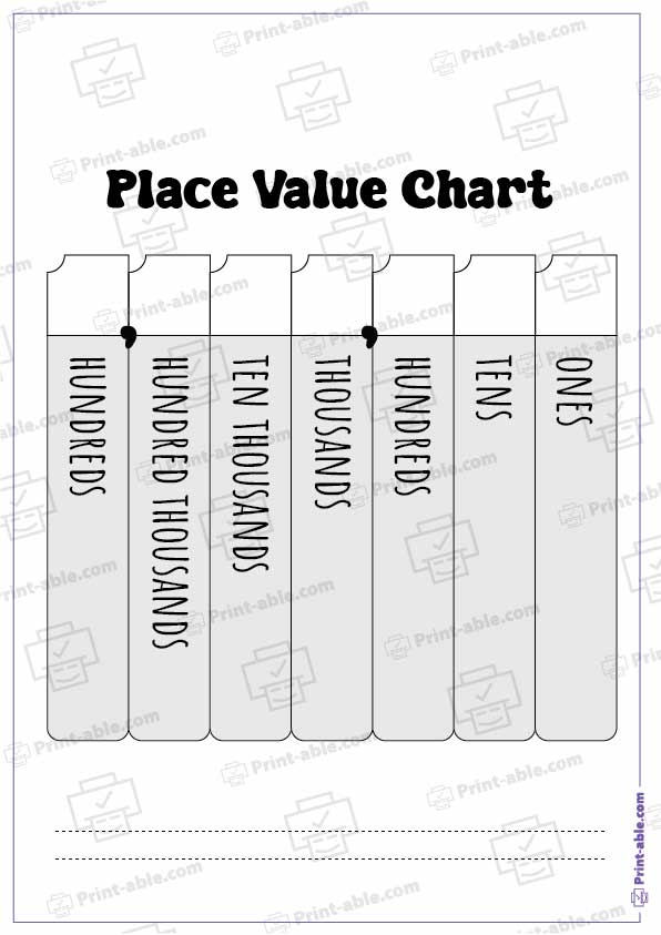 Place Value Chart Printable
