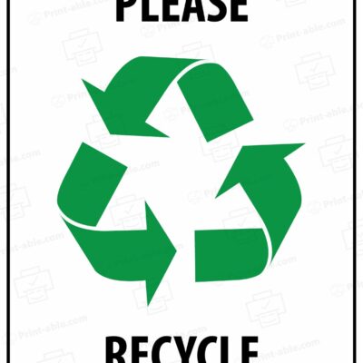 Recycle Sign Printable