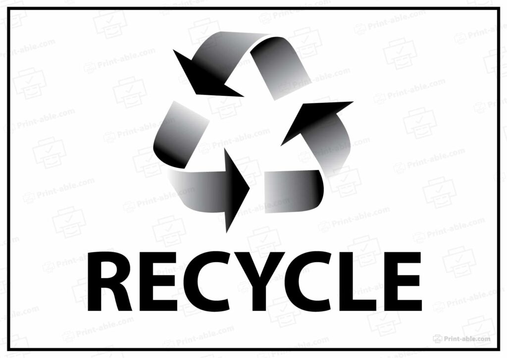 Recycle Sign Printable