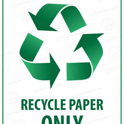 Recycle Sign Printable