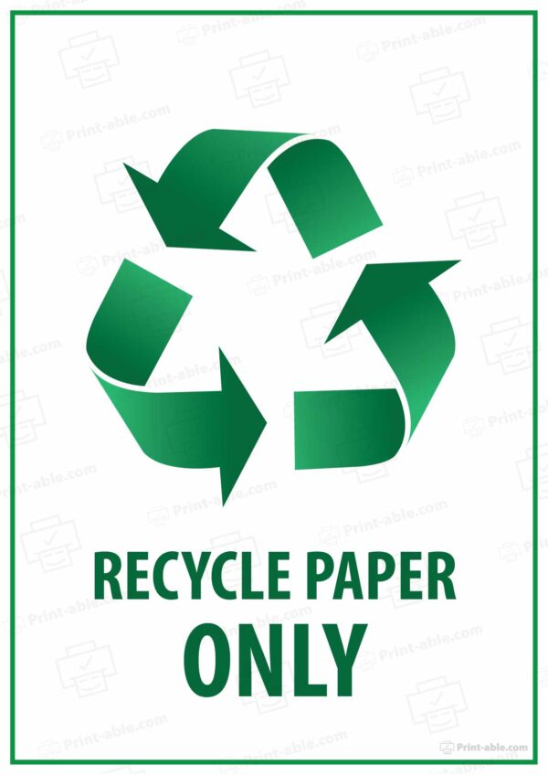 Recycle Sign Printable
