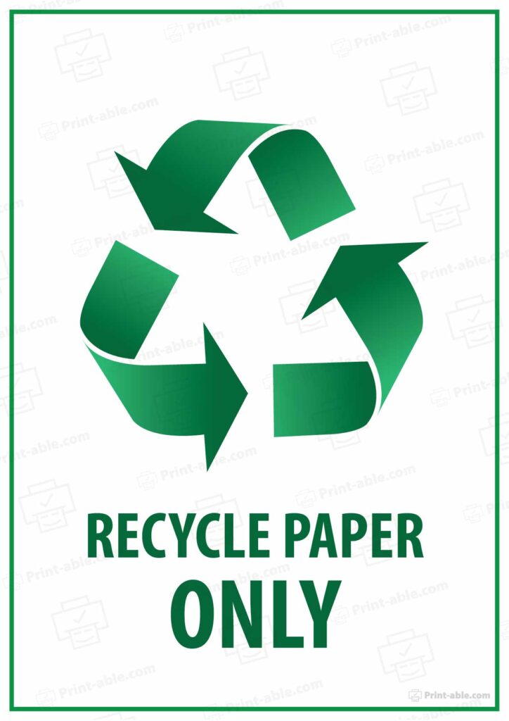 Recycle Sign Printable
