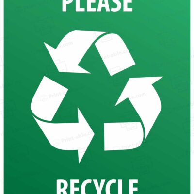 Recycle Sign Printable