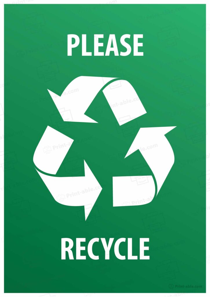 Recycle Sign Printable