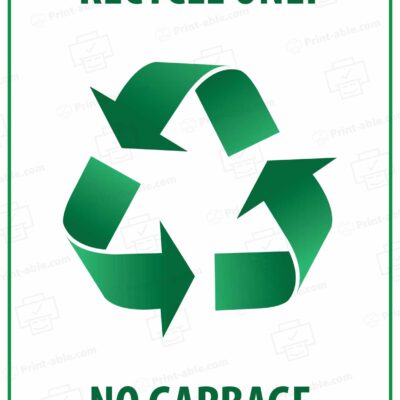 Recycle Sign Printable