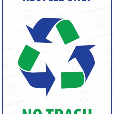 Recycle Sign Printable