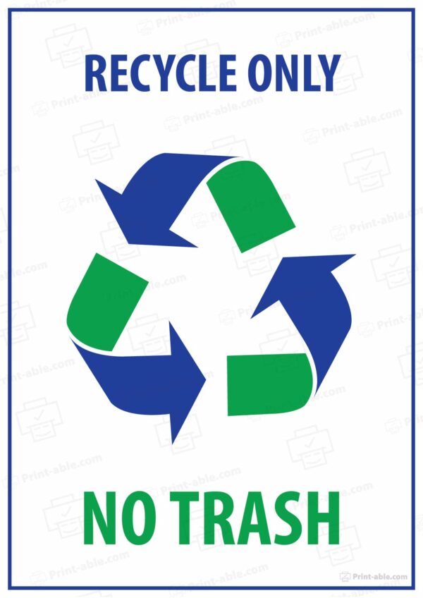 Recycle Sign Printable