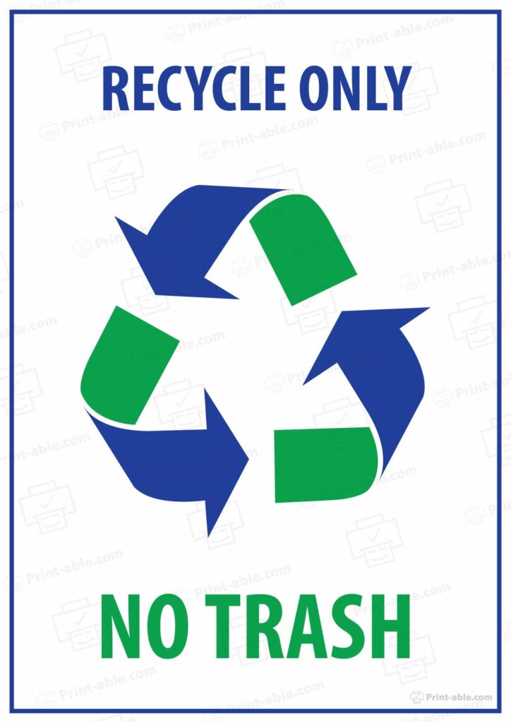 Recycle Sign Printable
