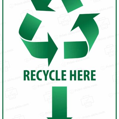 Recycle Sign Printable