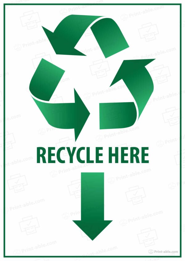 Recycle Sign Printable