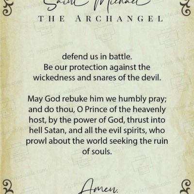 St. Michael The Archangel Prayer Printable