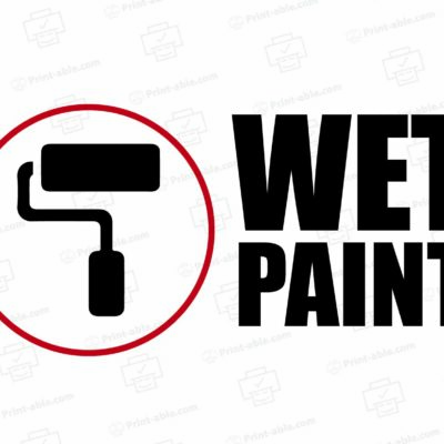 Wet Paint Sign Printable