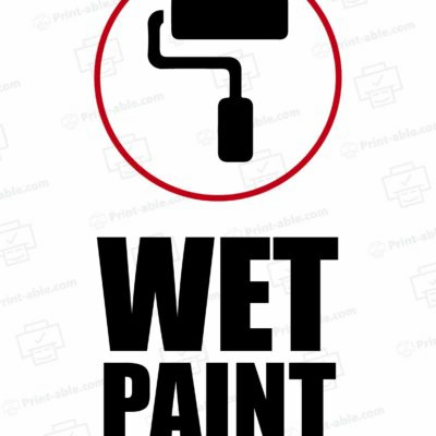 Wet Paint Sign Printable