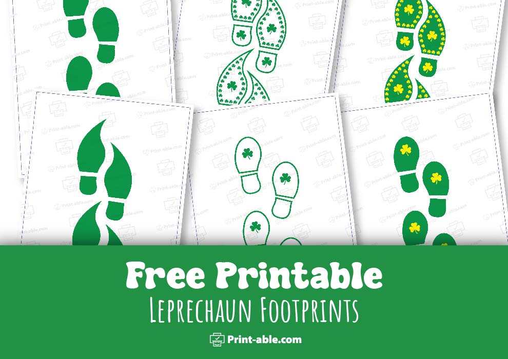 Leprechaun Footprints Printable Free