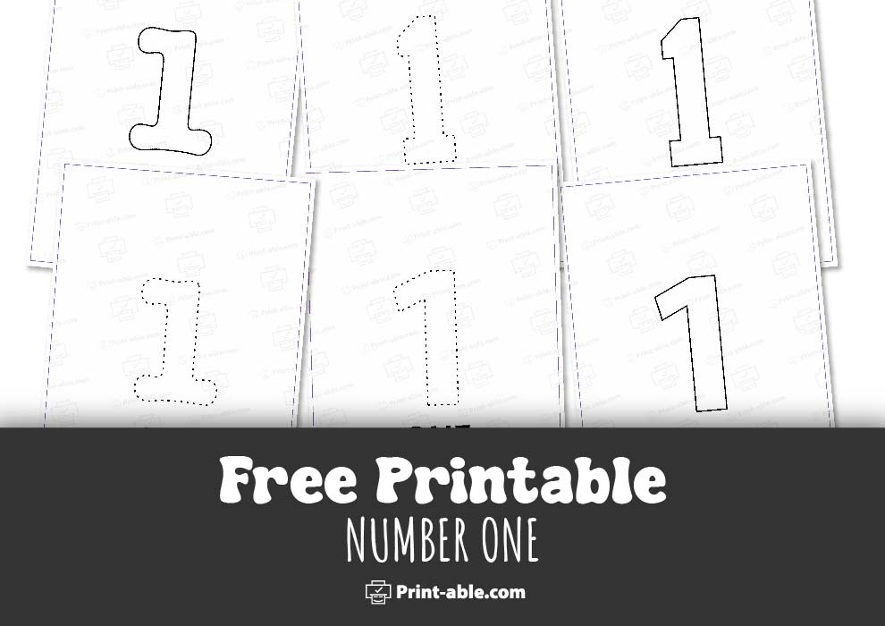 Number One Printable