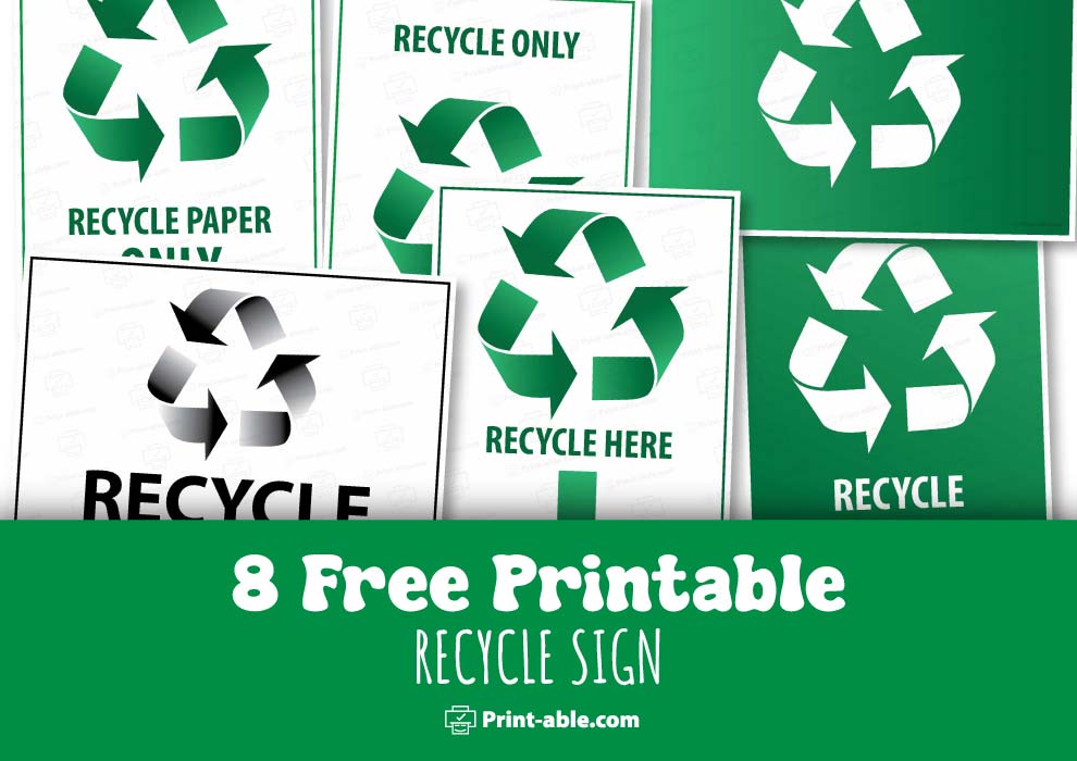 Recycle Sign Printable
