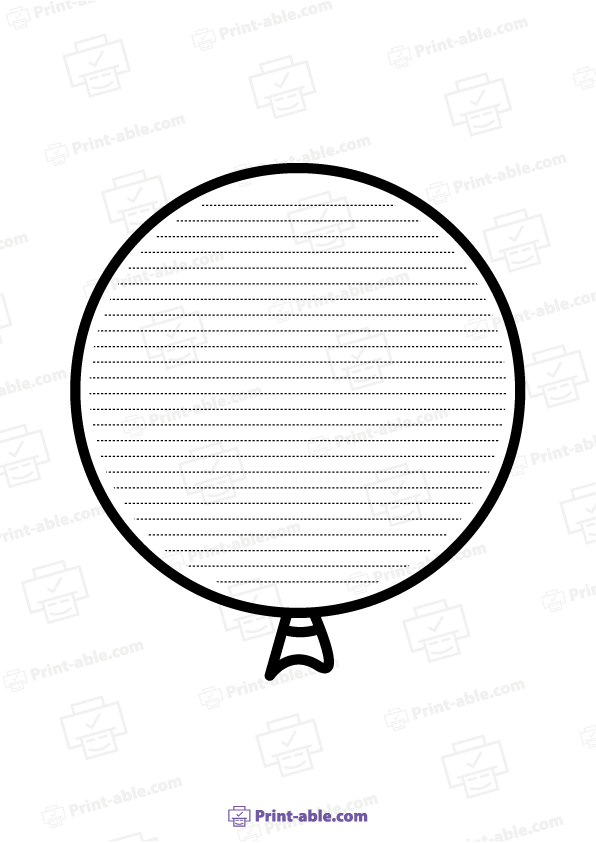 Balloon Printable Template