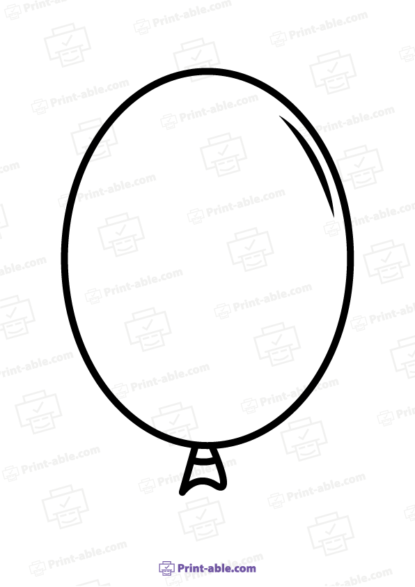 Balloon Printable Template