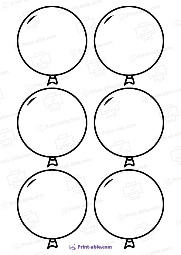 Balloon Printable Template