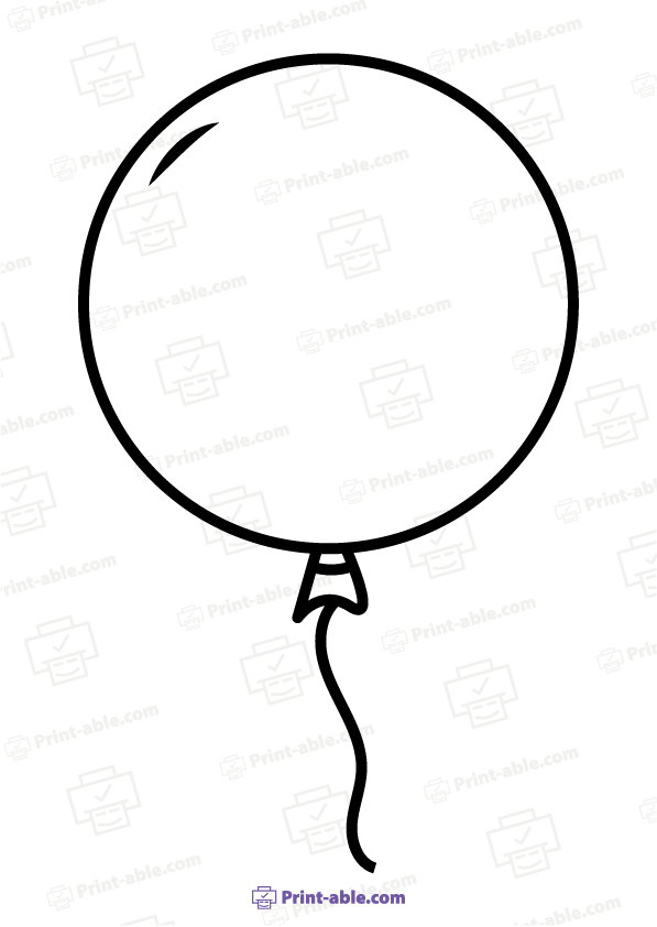Balloon Printable Template